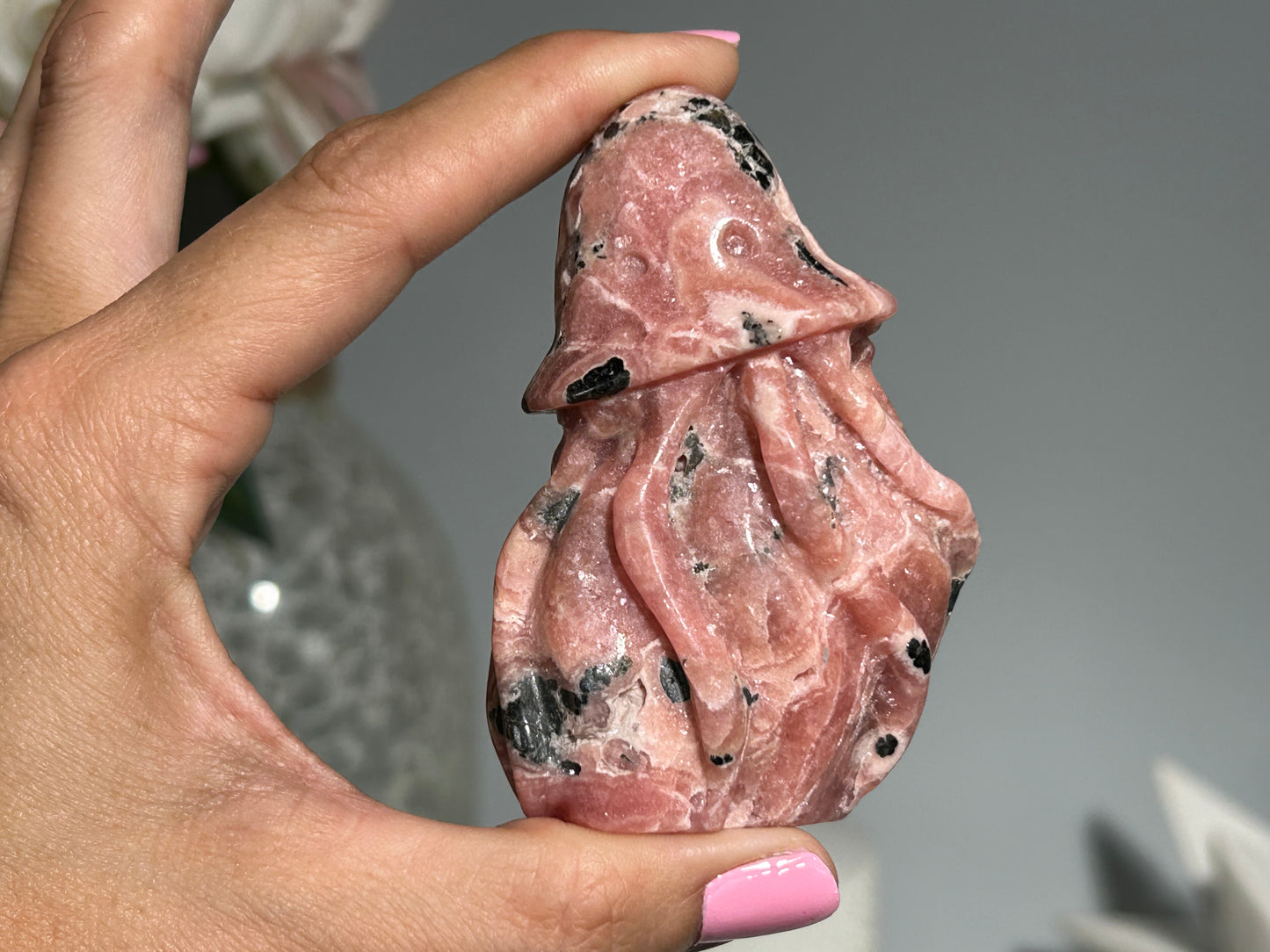 Rhodochrosite Jellyfish (3", 77mm)