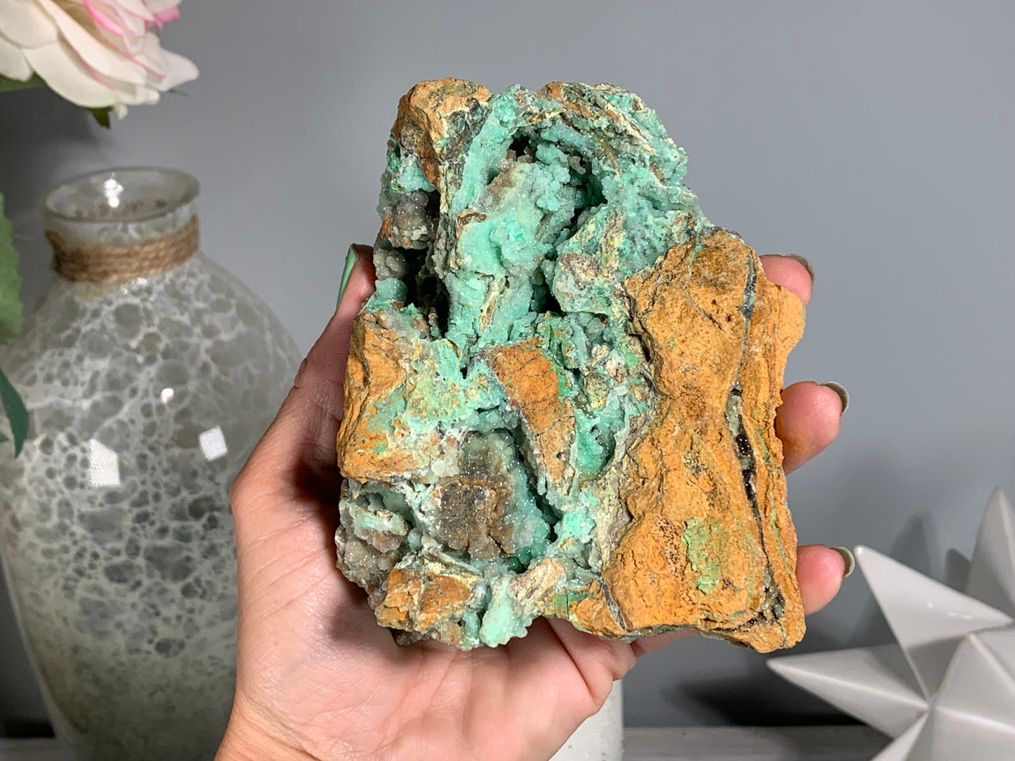 Druzy Chrysoprase (4.5", 115mm)