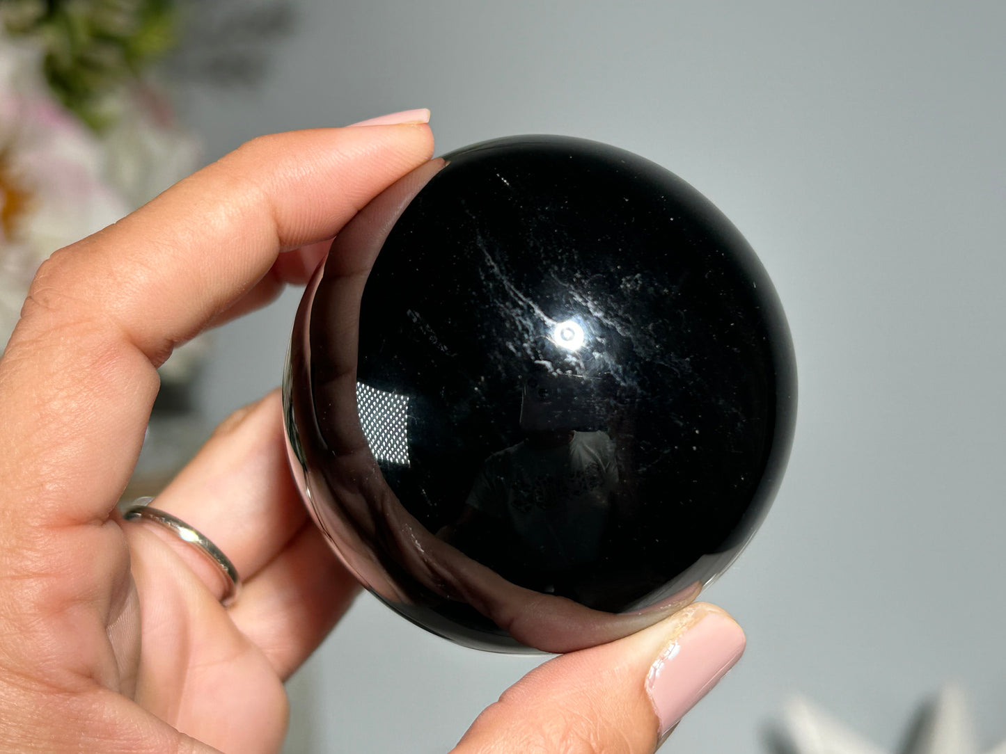 Gold Sheen Obsidian Sphere (2.4", 60mm)