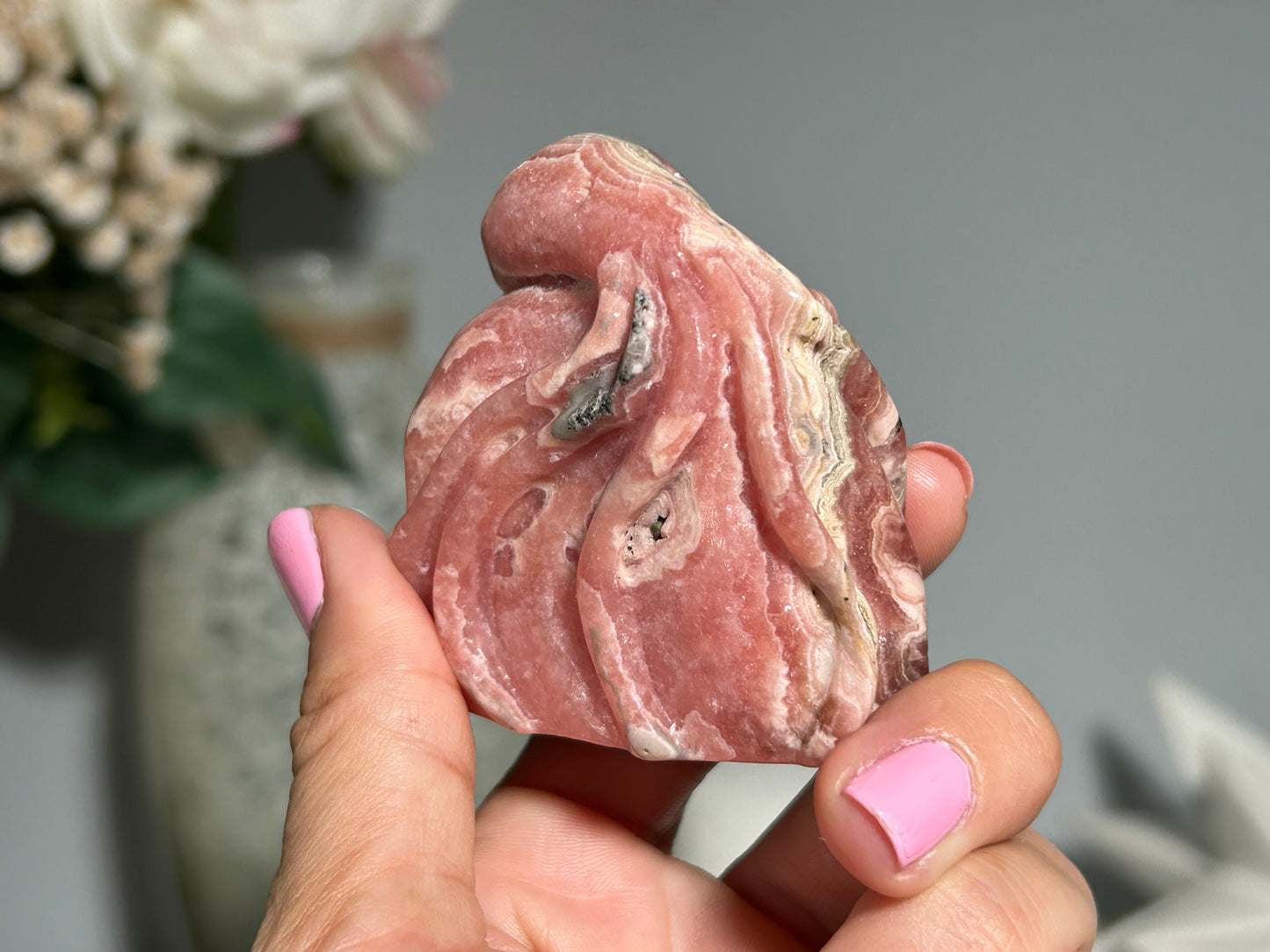 Rhodochrosite Octopus (2.2", 55mm)