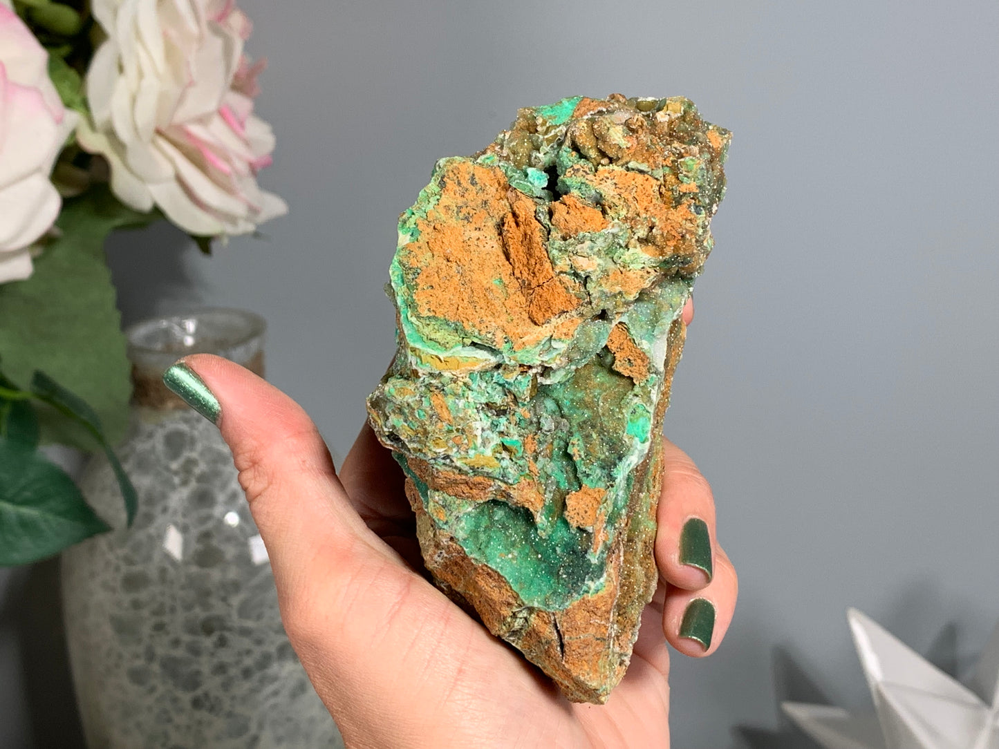 Druzy Chrysoprase (4.4", 110mm)