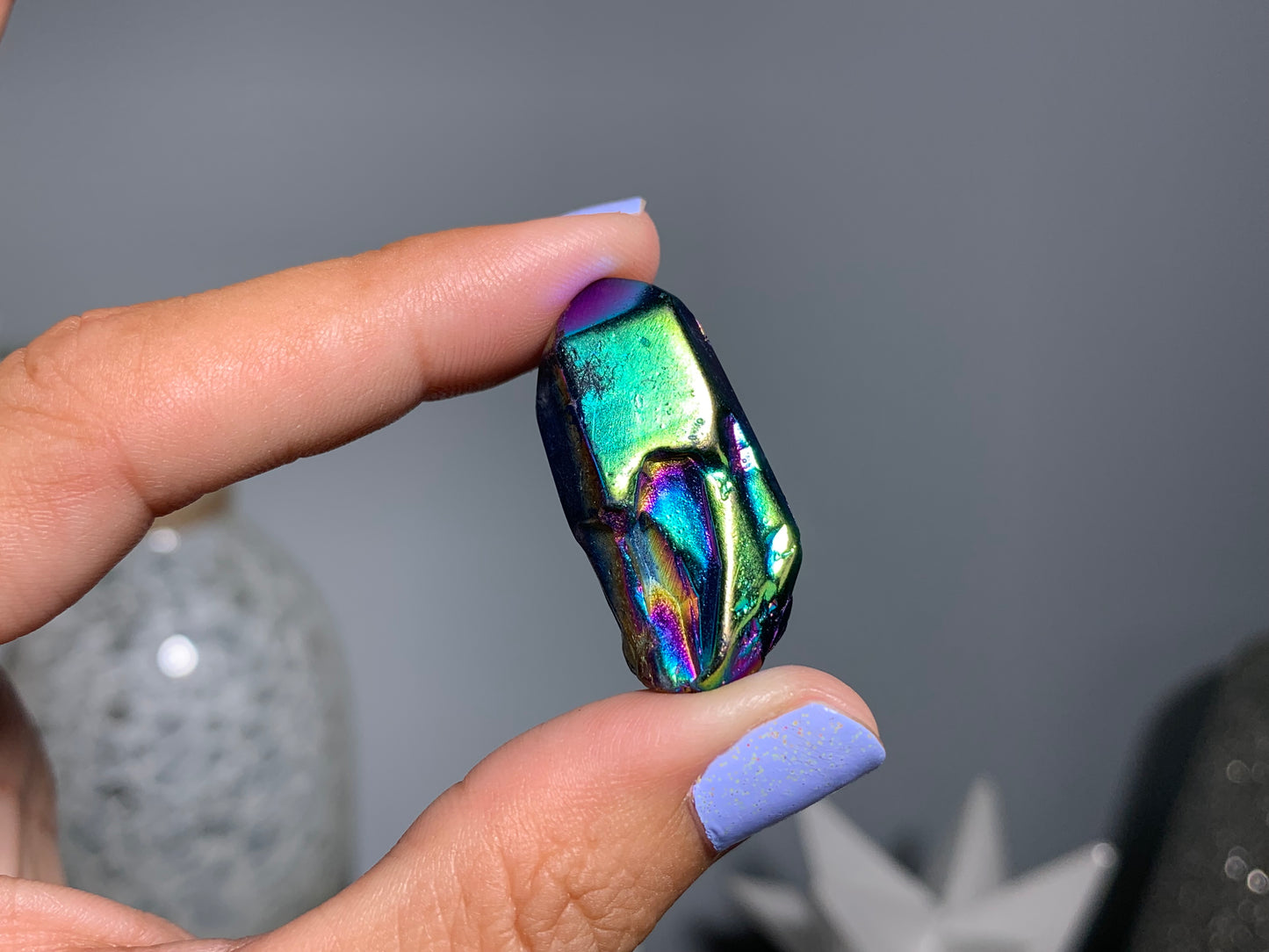 Titanium Aura Quartz Point