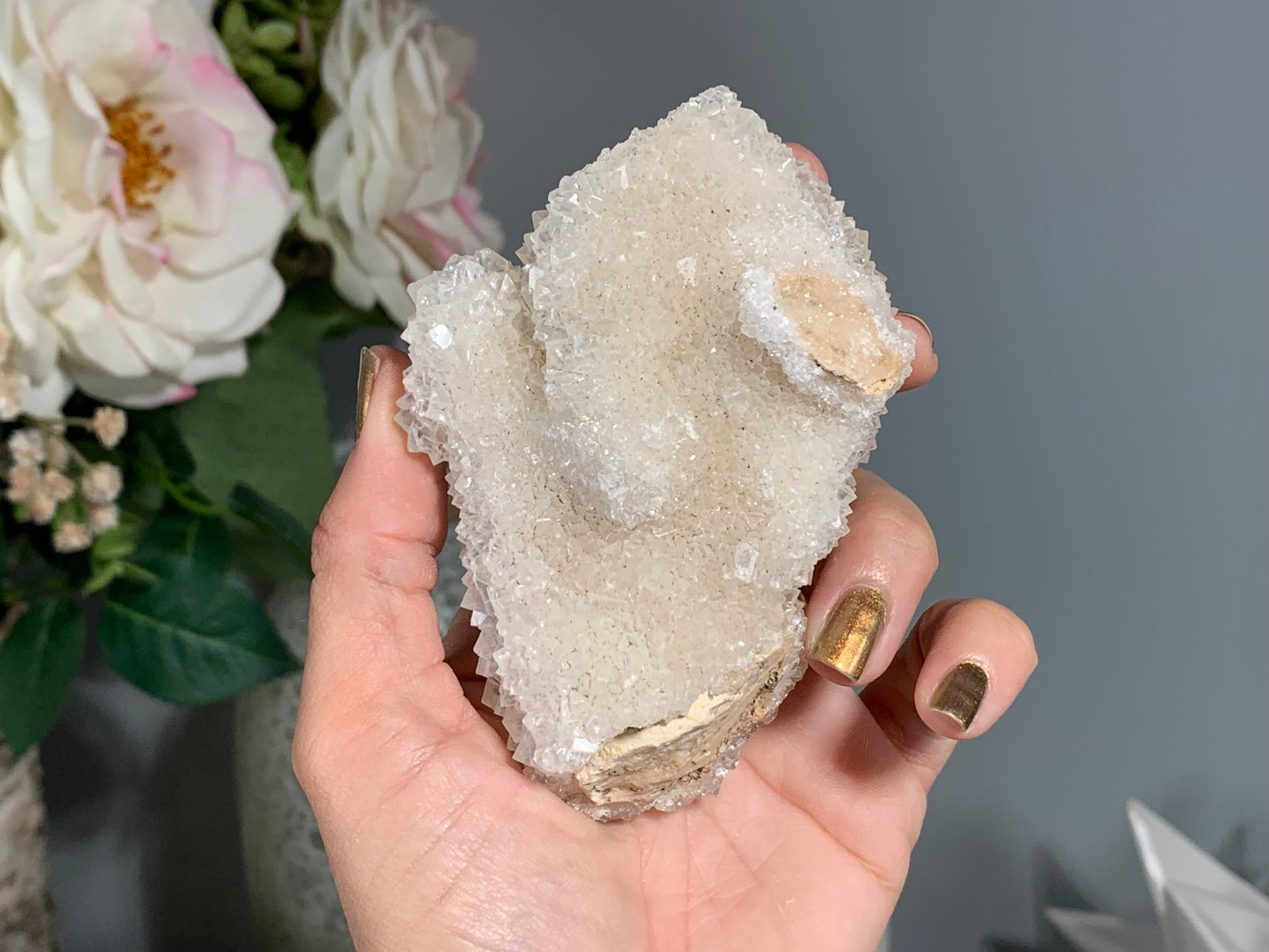 Natural Premium Calcite Flower (4.1", 103mm)