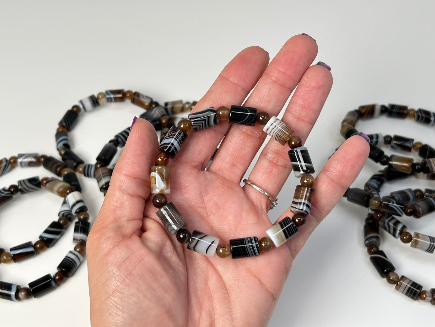 Onyx Cylinder Bracelet