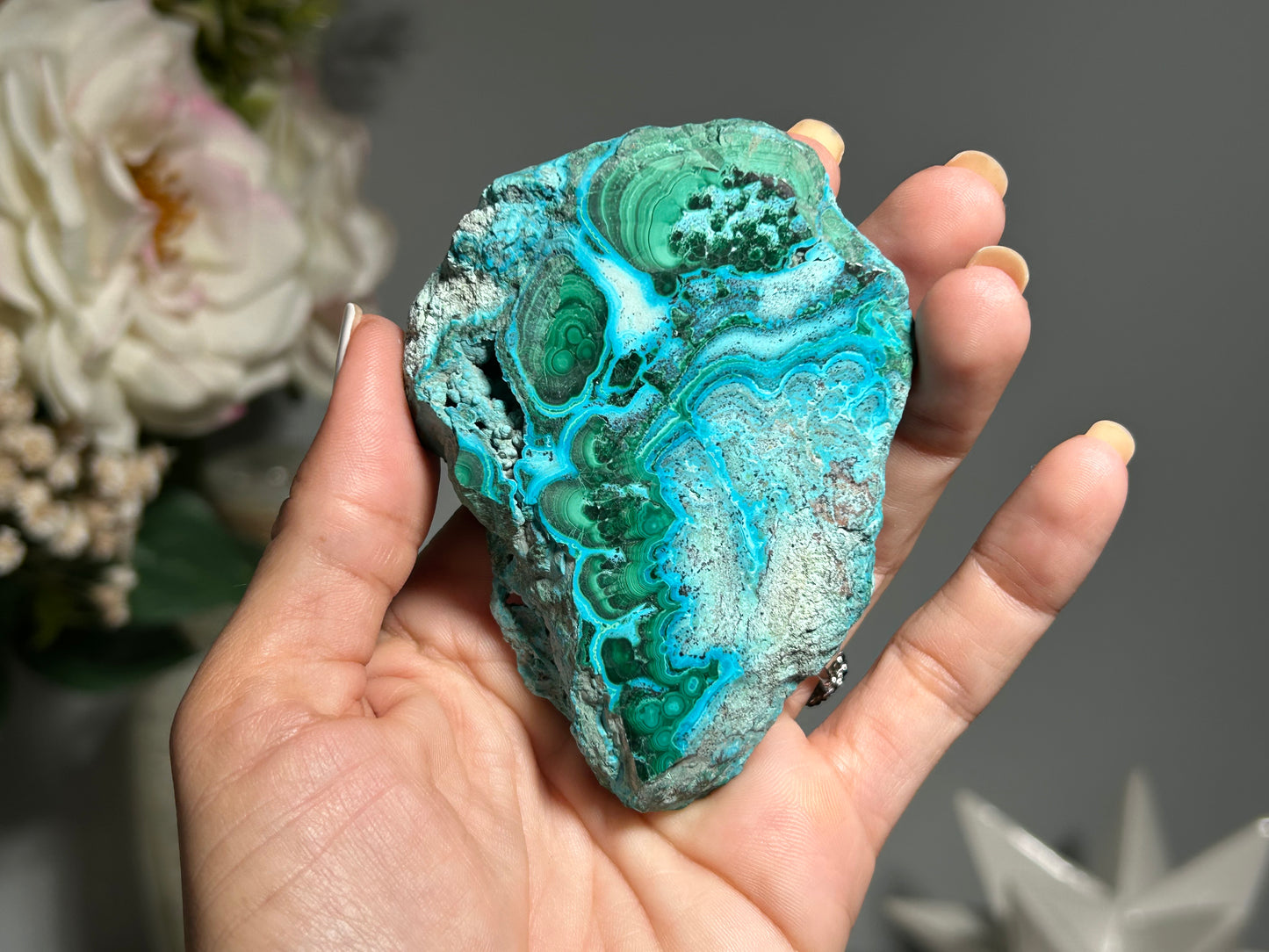 Malachite Chrysocolla Slab (3.4", 87mm)