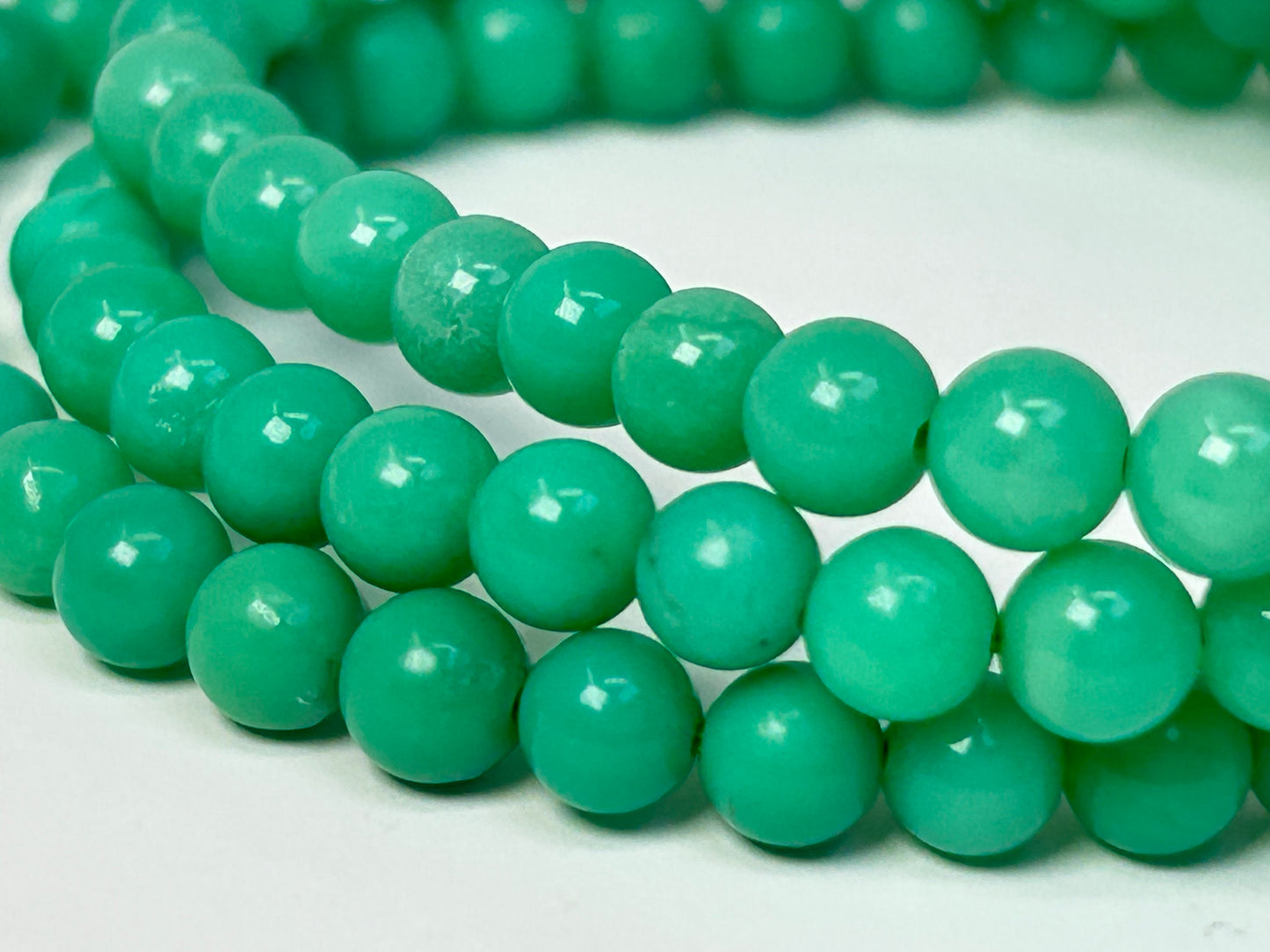 Chrysoprase Triple Wrap Bracelet