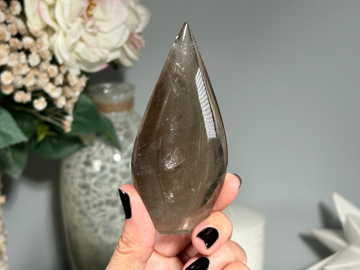 Smoky Quartz Flame (3.8", 97mm)