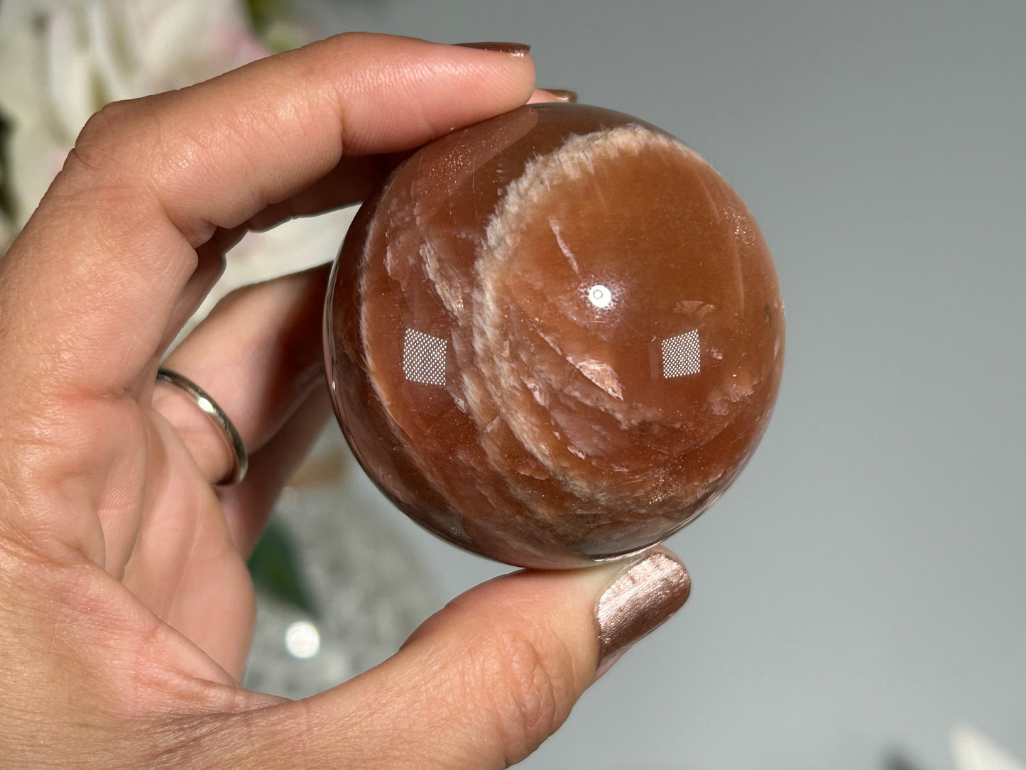 Confetti Sunstone Sphere (2", 52mm)