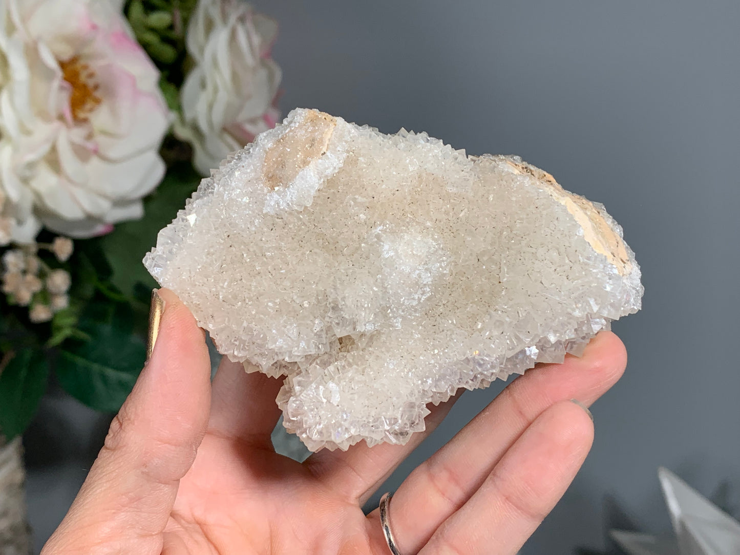 Natural Premium Calcite Flower (4.1", 103mm)