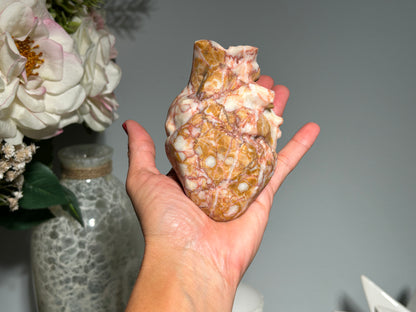 Red Vein Jasper Heart (4.2", 107mm)