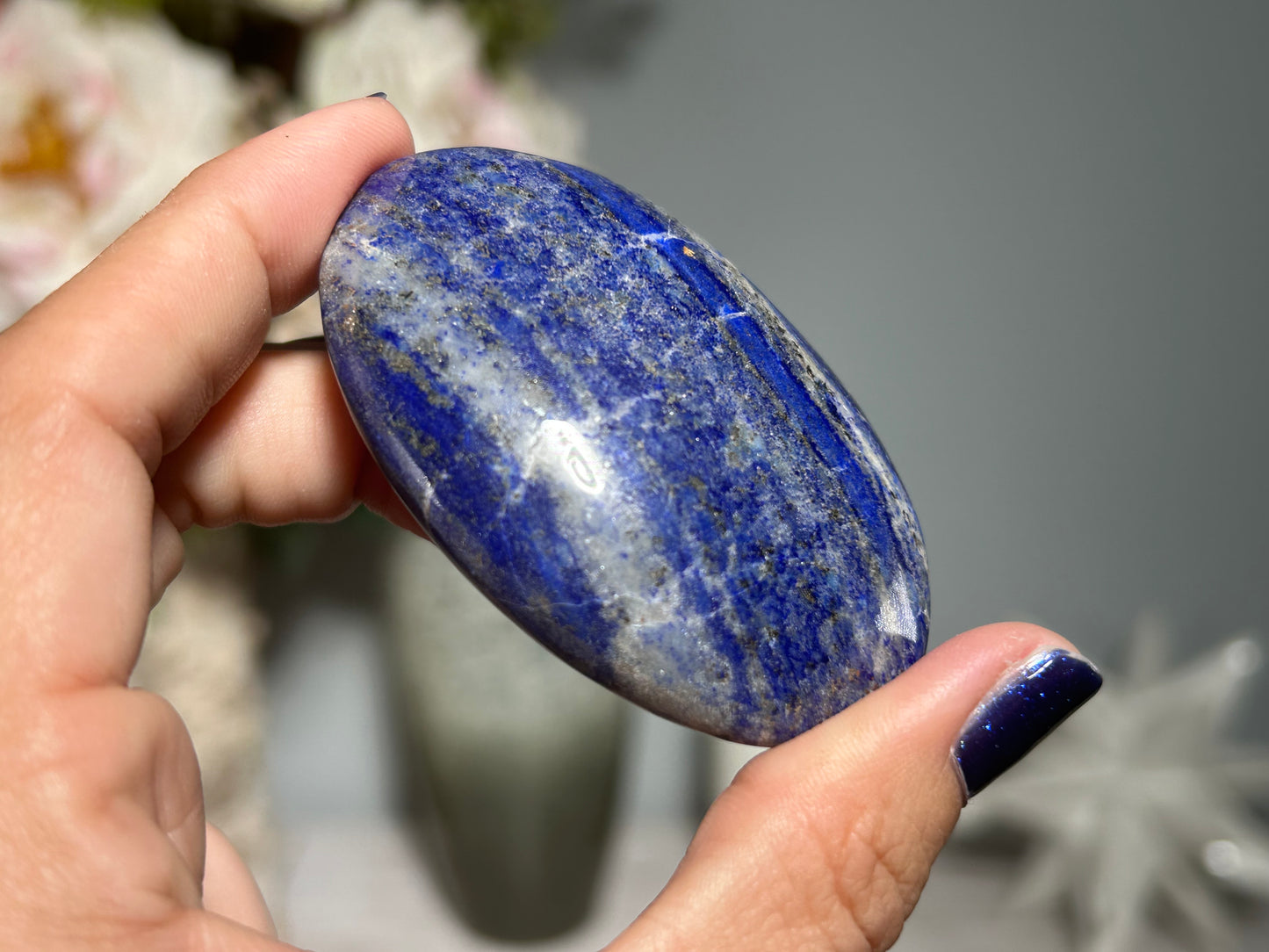 Lapis Lazuli Palm Stone (2.6", 65mm)