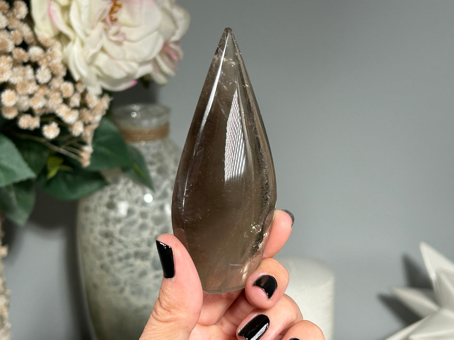 Smoky Quartz Flame (3.8", 97mm)