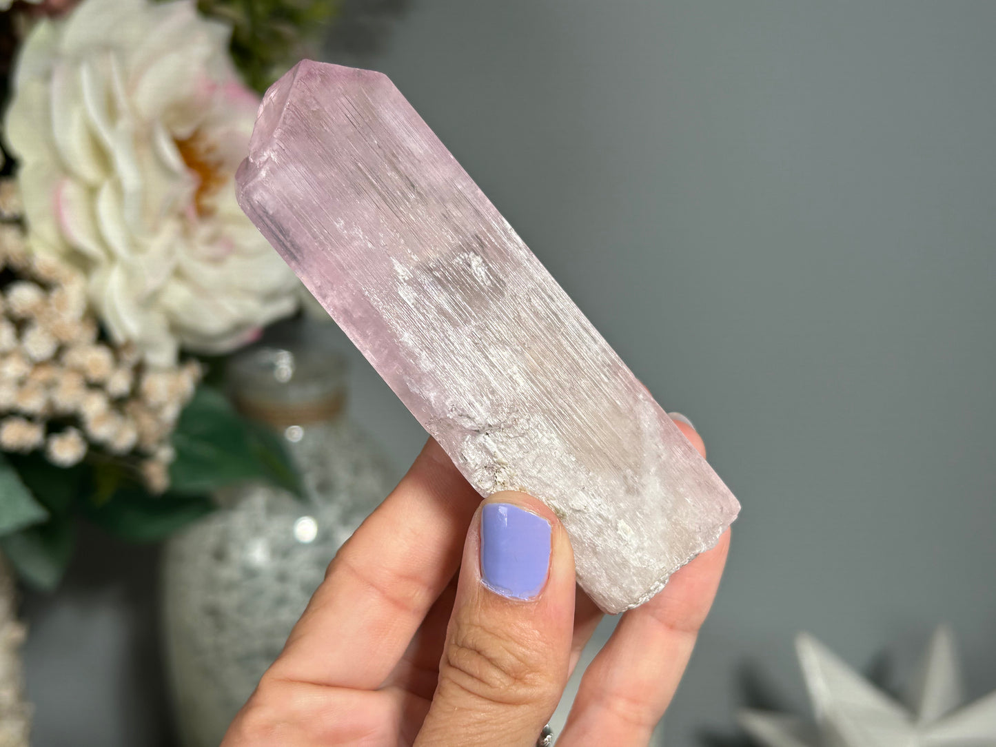 Natural Purple Kunzite Point (4", 10cm)