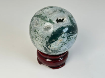 Moss Agate Sphere (2.3", 59mm)