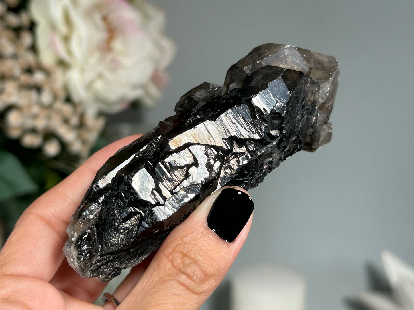 Smoky Elestial Quartz (4.3", 109mm)