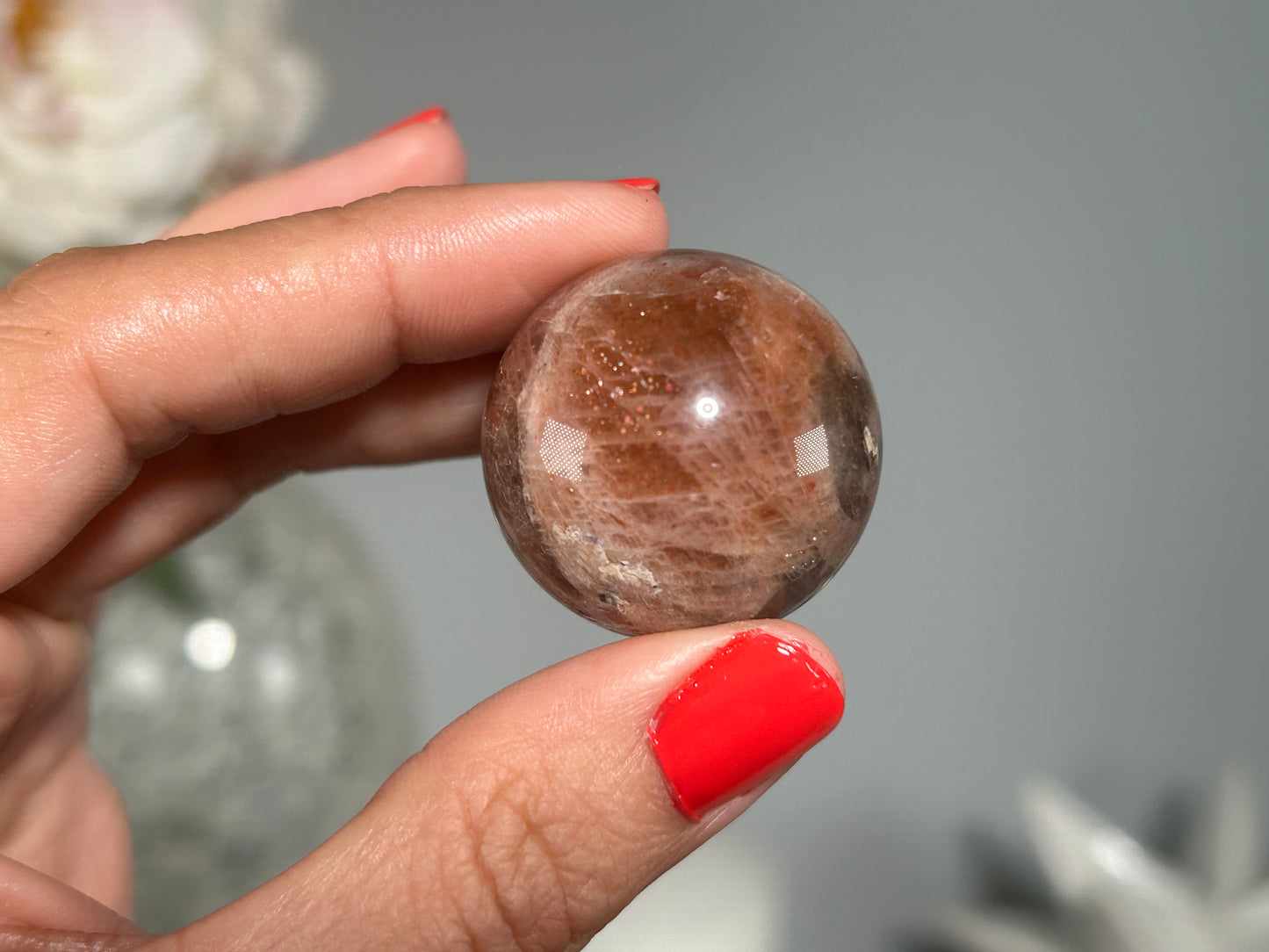 Confetti Sunstone Sphere (1.2", 30mm)