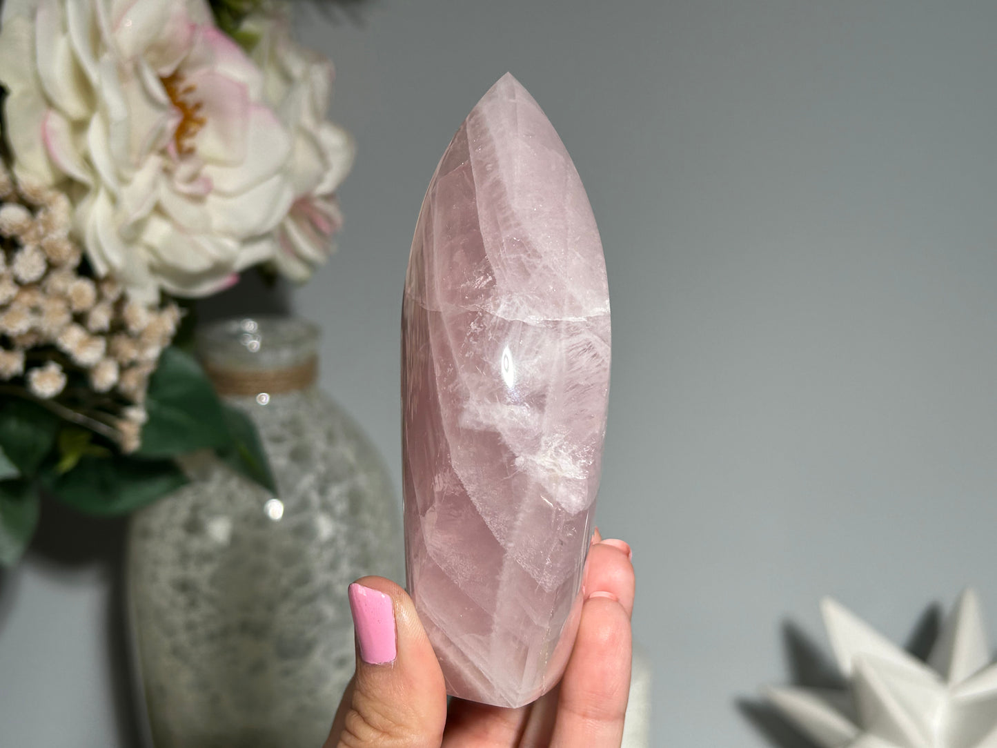 Rose Quartz Freeform (4.6", 116mm)