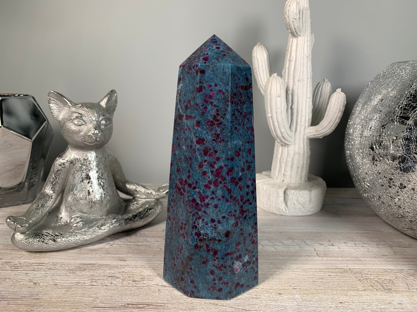 Ruby and Kyanite Tower (8.4", 213mm)