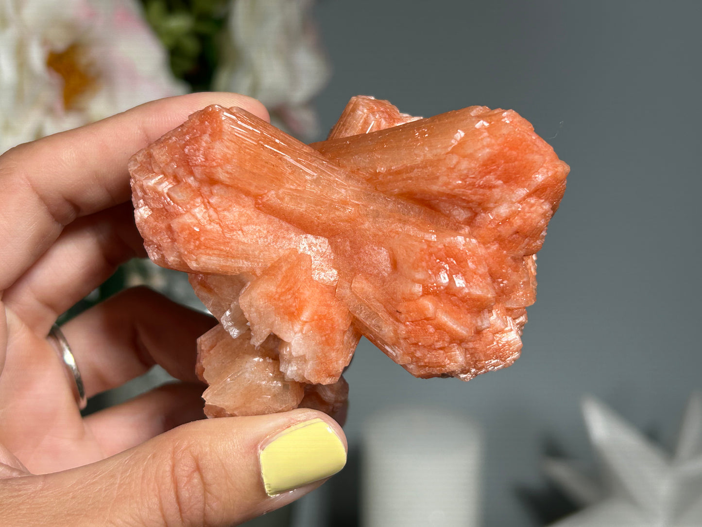 Red Stilbite Cluster (2.9", 75mm)