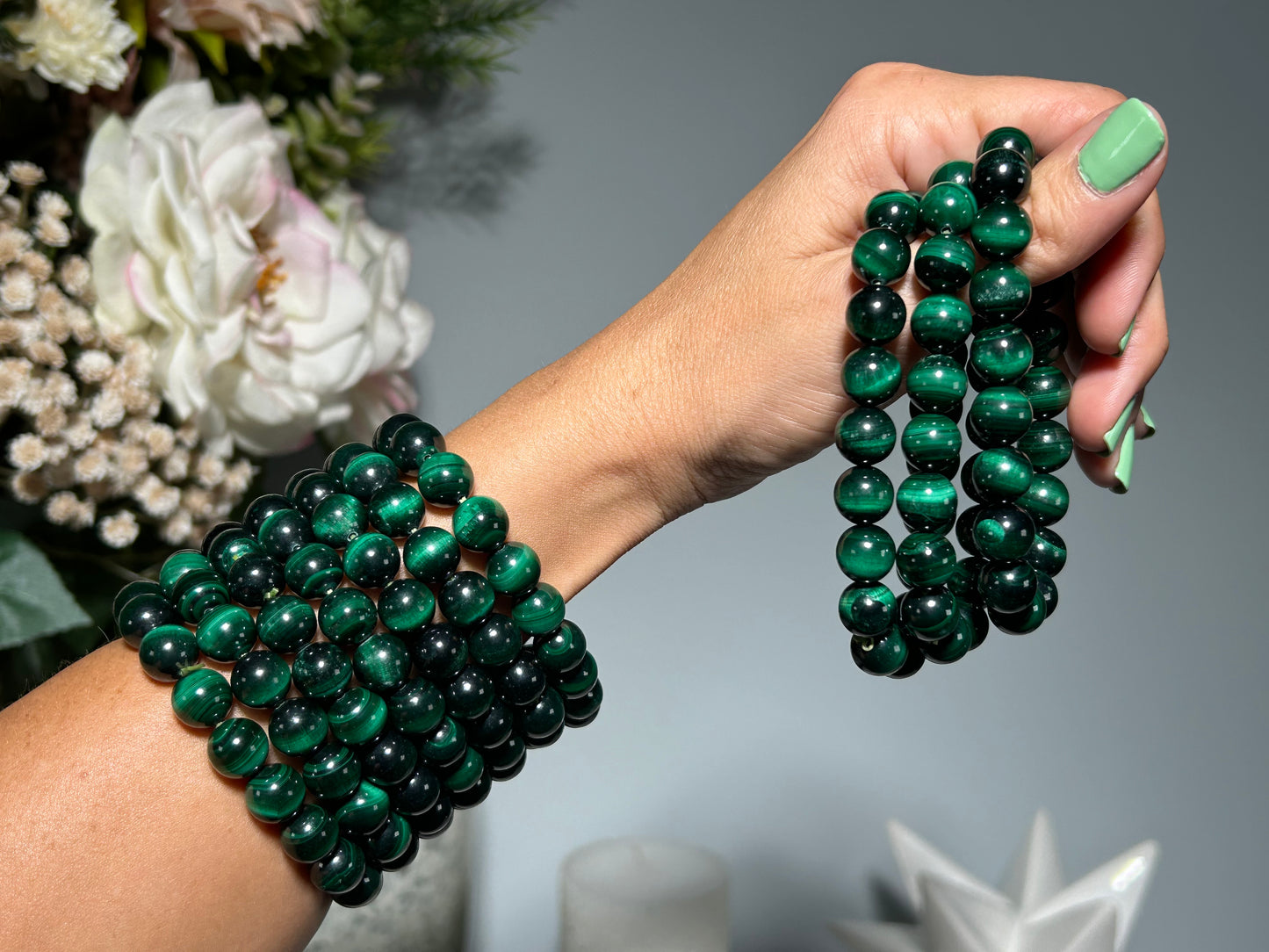 10mm Velvet Malachite Bracelet