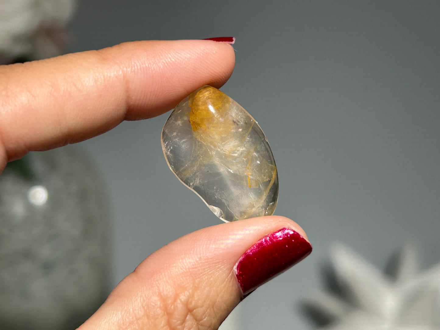 Tumbled Yellow Hematoid Quartz Small