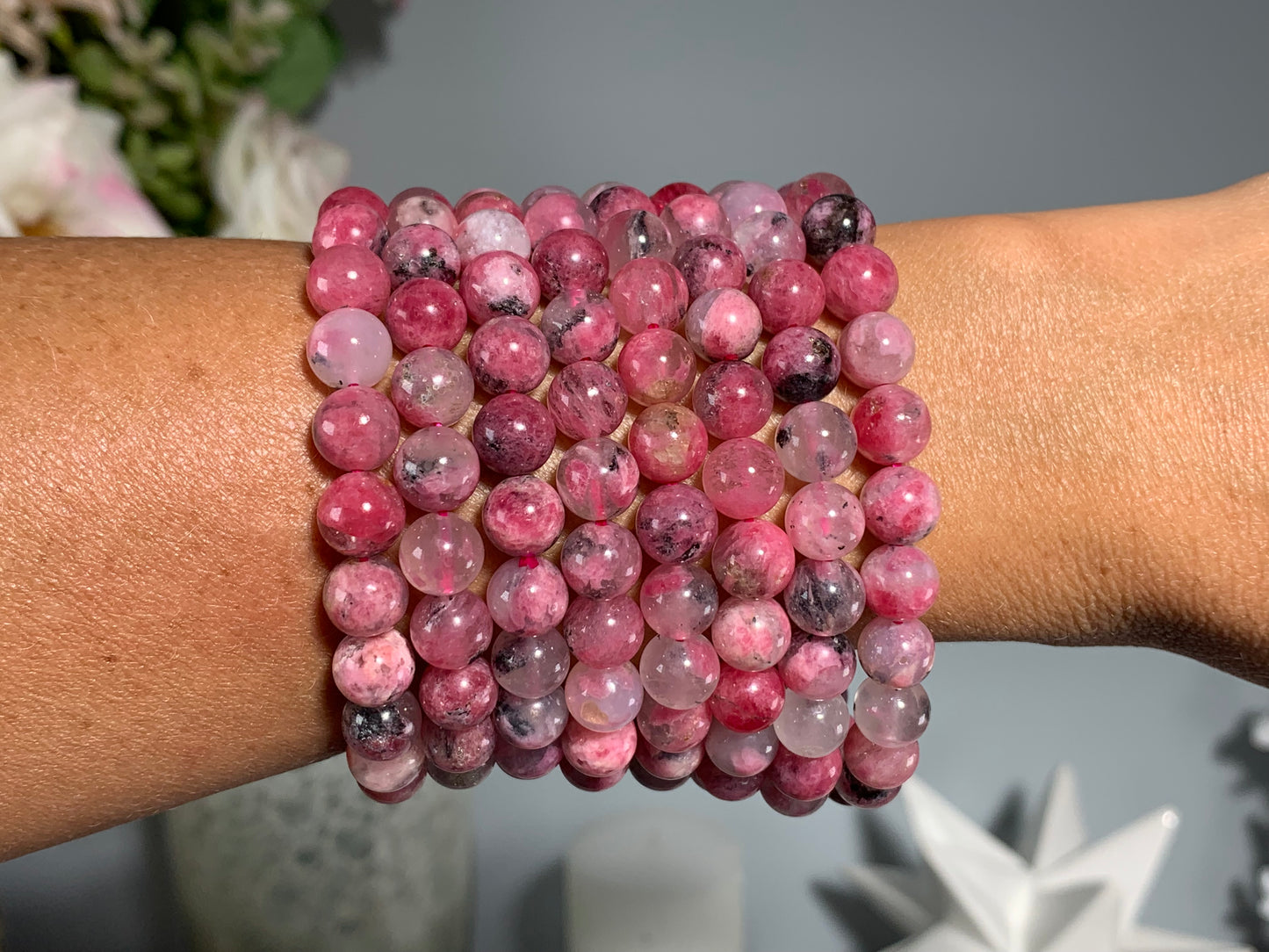 8mm Rhodonite Bracelet