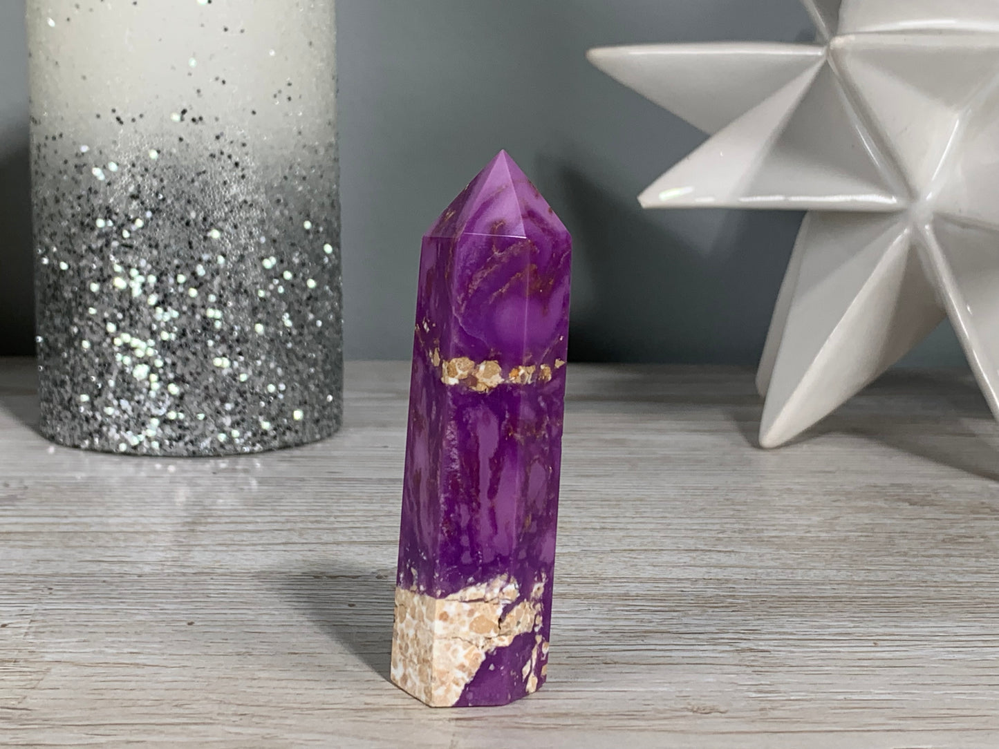 Purple Phosphosiderite Tower (3.3" 84mm)