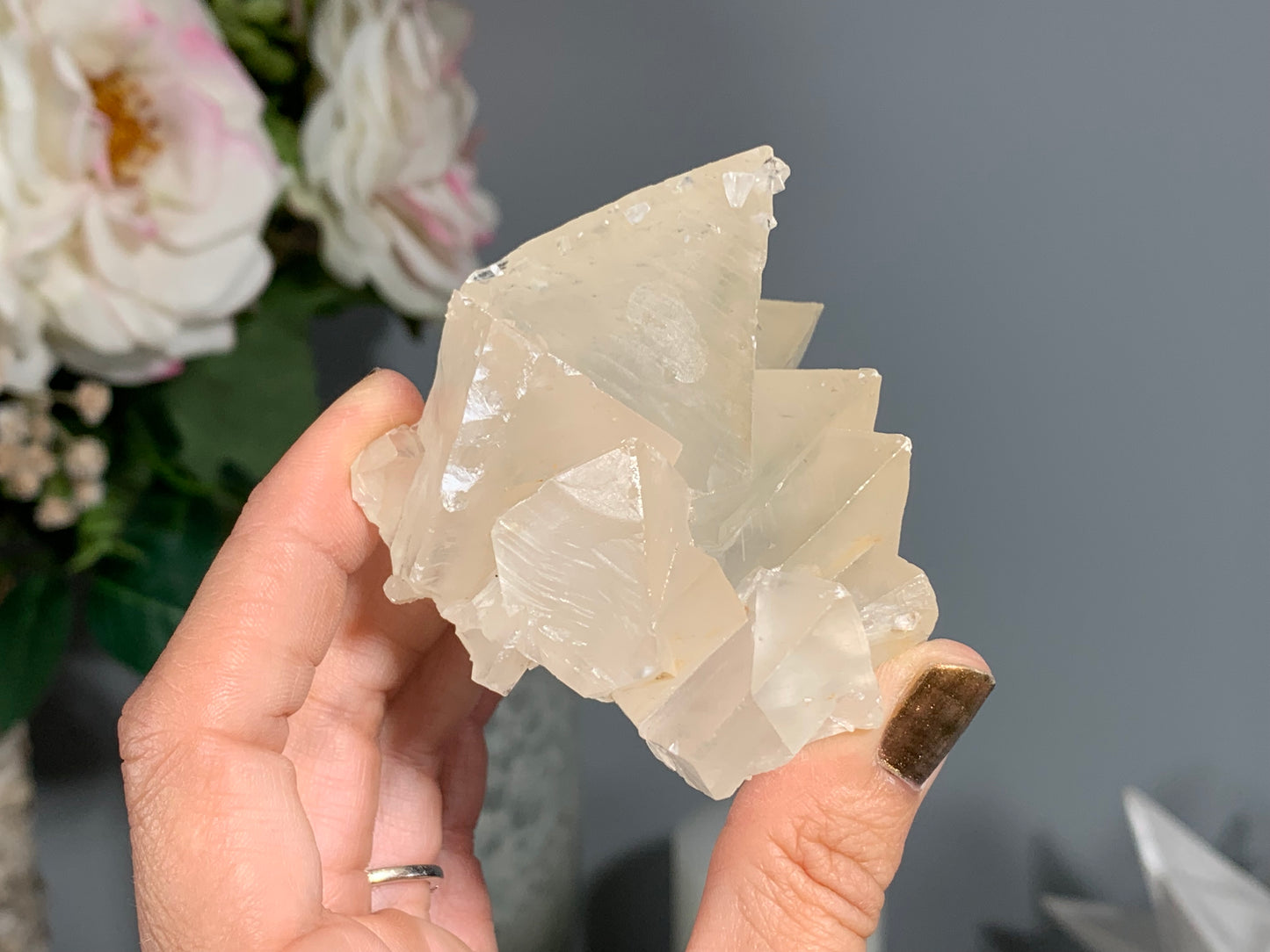 Natural Premium Calcite Flower (2.5", 63mm)