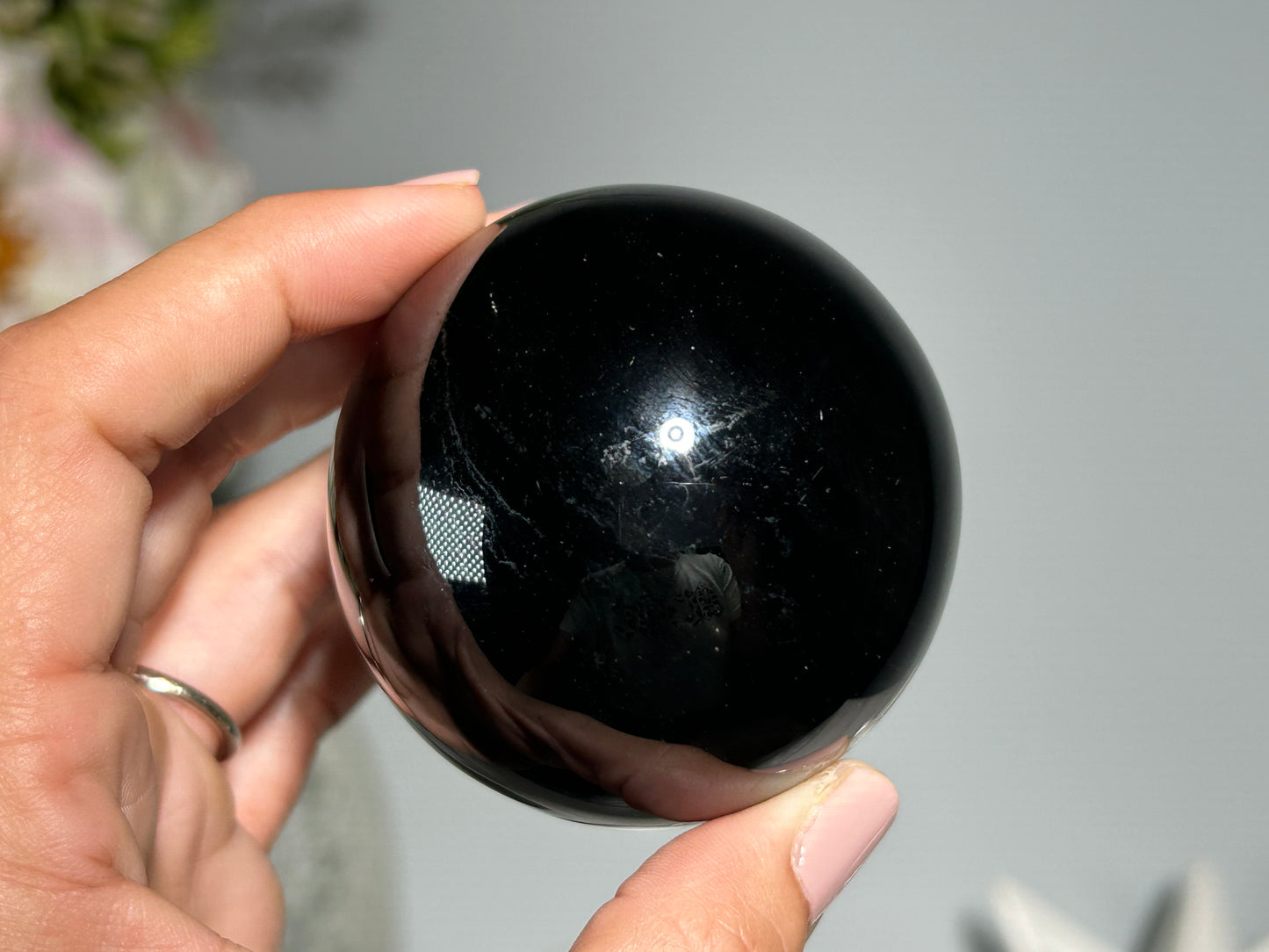 Gold Sheen Obsidian Sphere (2.4", 60mm)