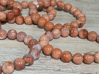 10mm Pink Agate Bracelet