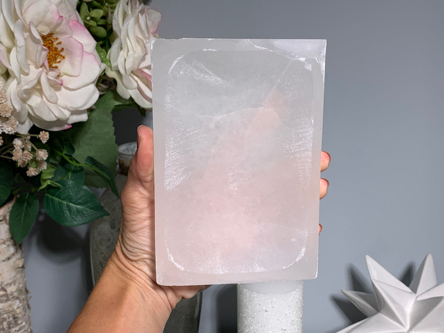 Misfits Rectangle Selenite Bowl (6")