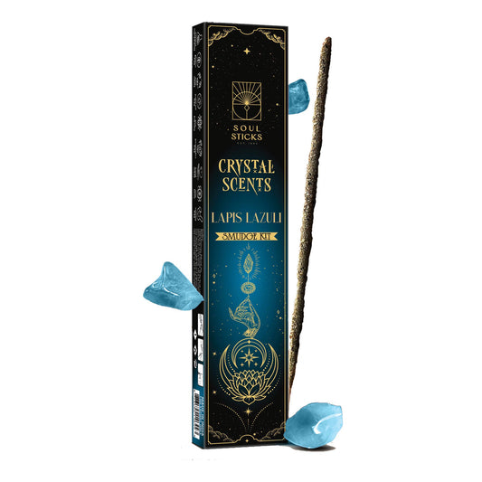 Lapis Lazuli Crystal Incense Sticks Smudge Kit