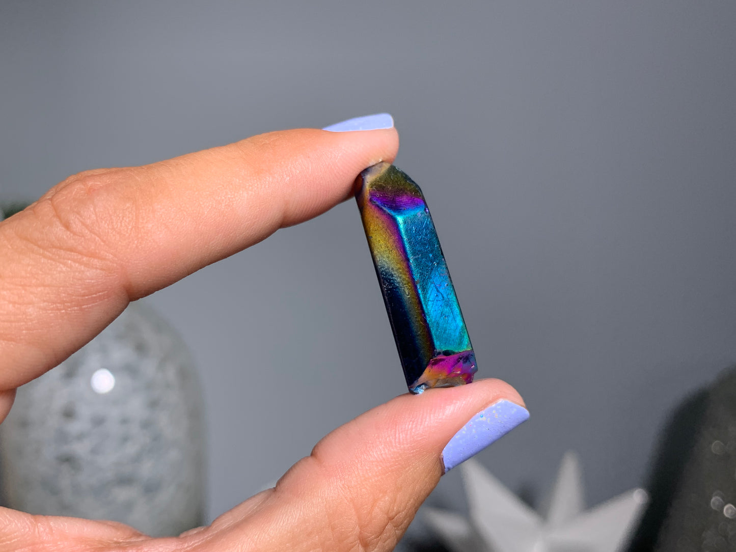 Titanium Aura Quartz Point