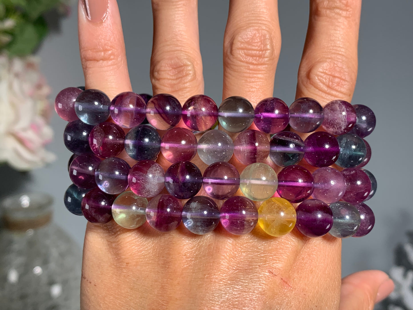 10mm Fluorite Bracelet