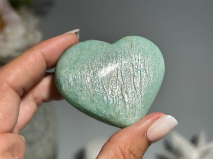 Amazonite Heart (2.2", 57mm)
