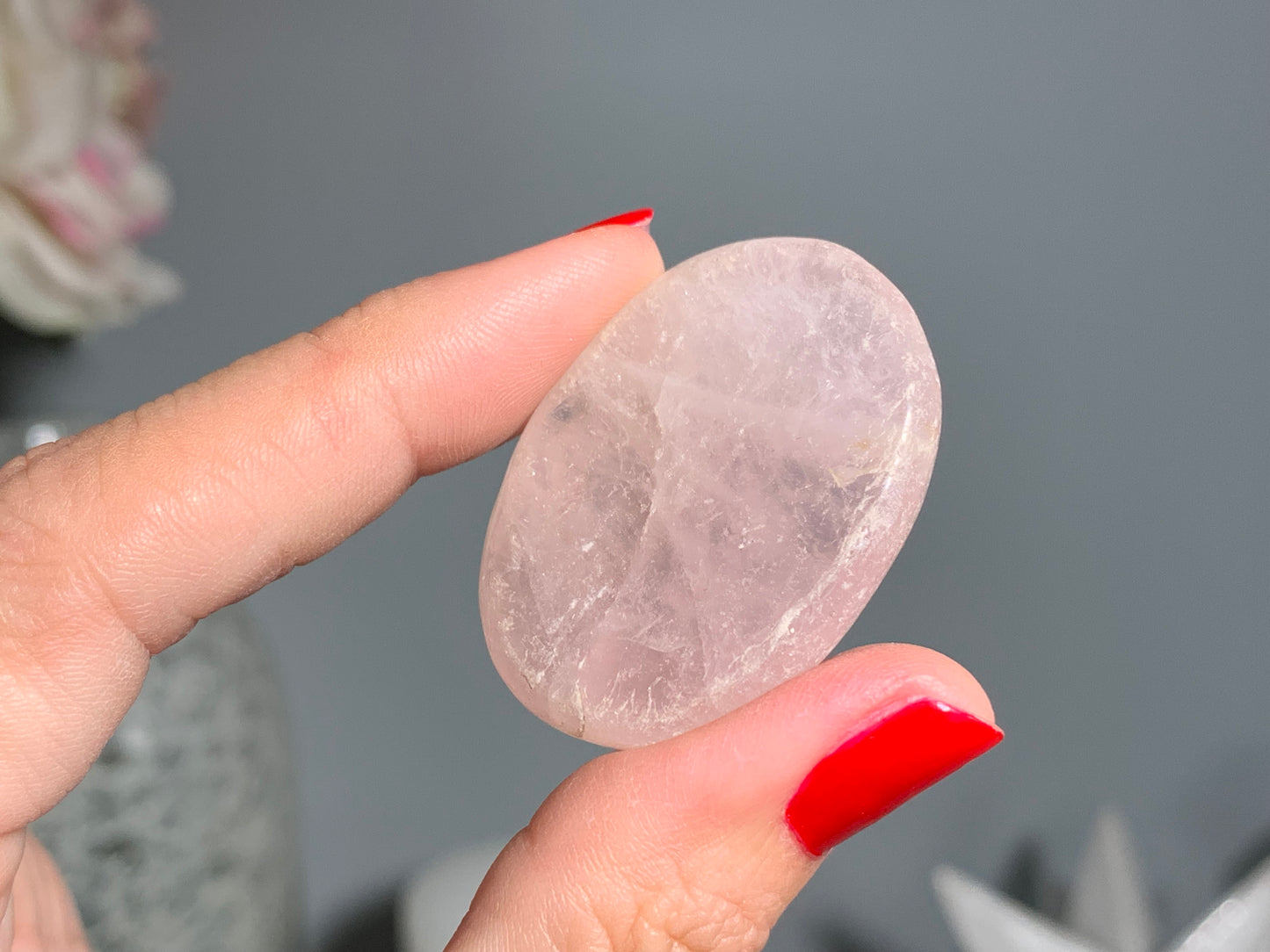 Rose Quartz Thumb Stone