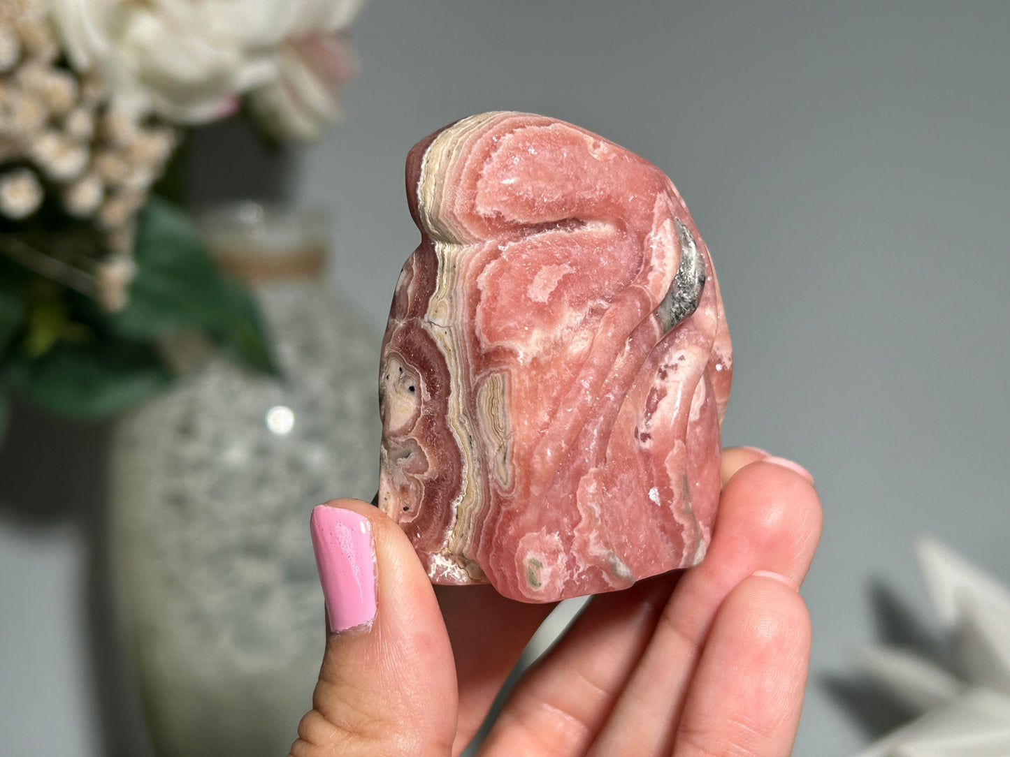 Rhodochrosite Octopus (2.2", 55mm)