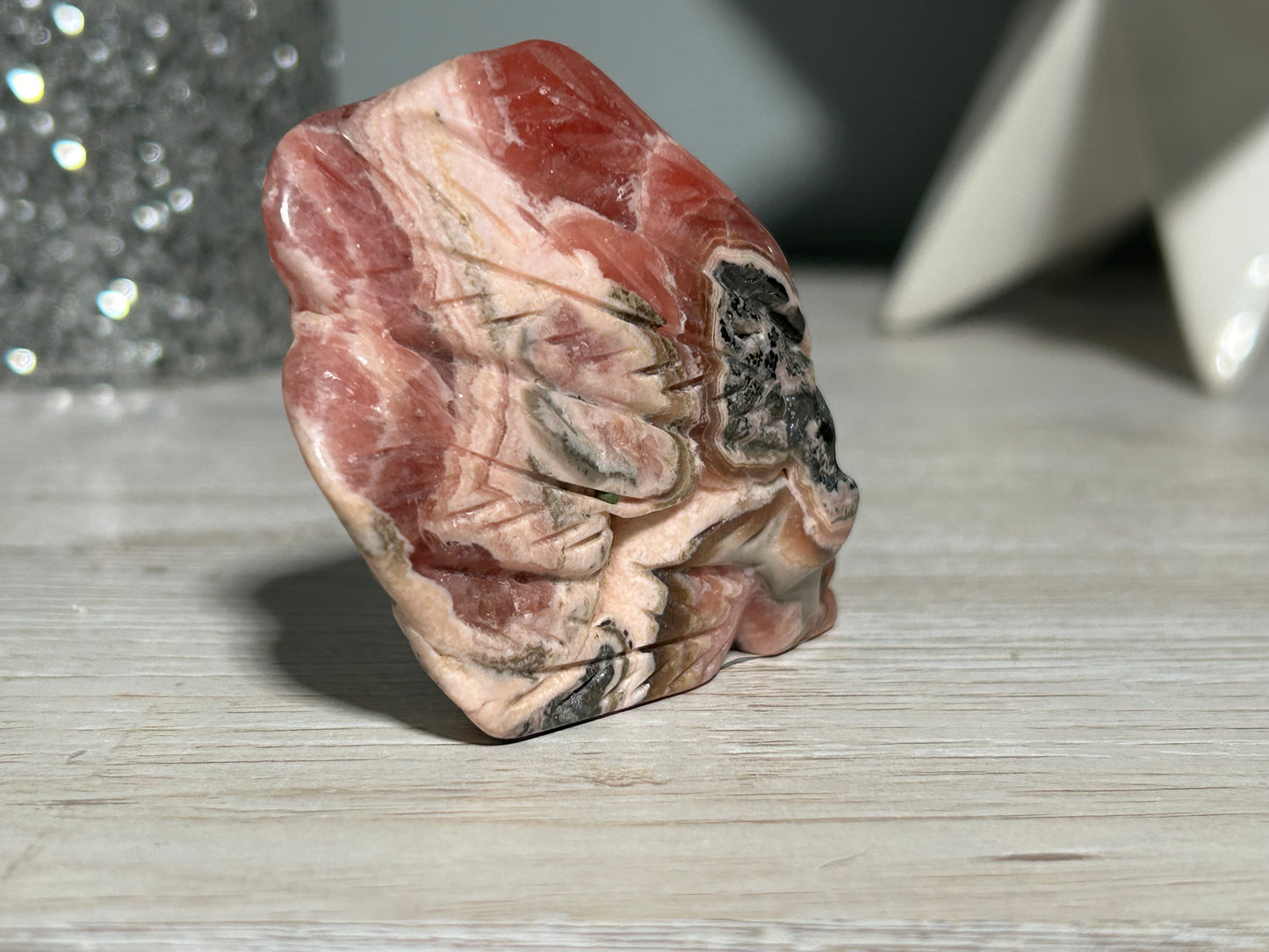 Rhodochrosite Skull (2.3", 59mm)