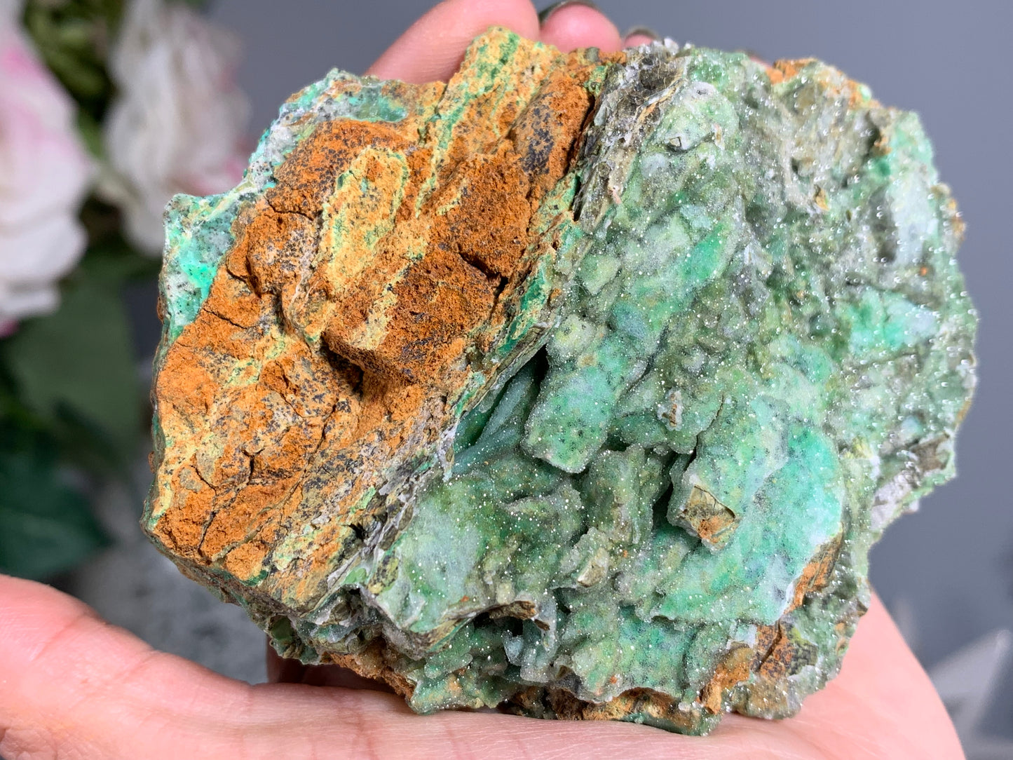 Druzy Chrysoprase (3.8", 96mm)