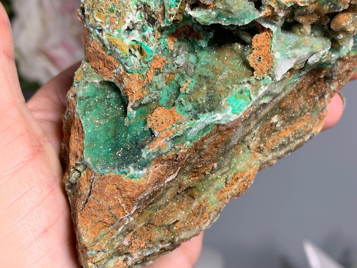 Druzy Chrysoprase (4.4", 110mm)