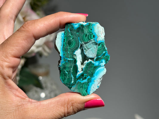 Malachite Chrysocolla Slab (2.25", 57mm)