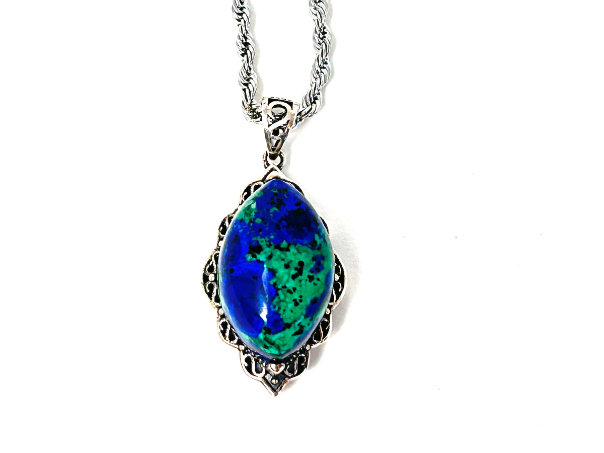 Azurite Malachite Pendant