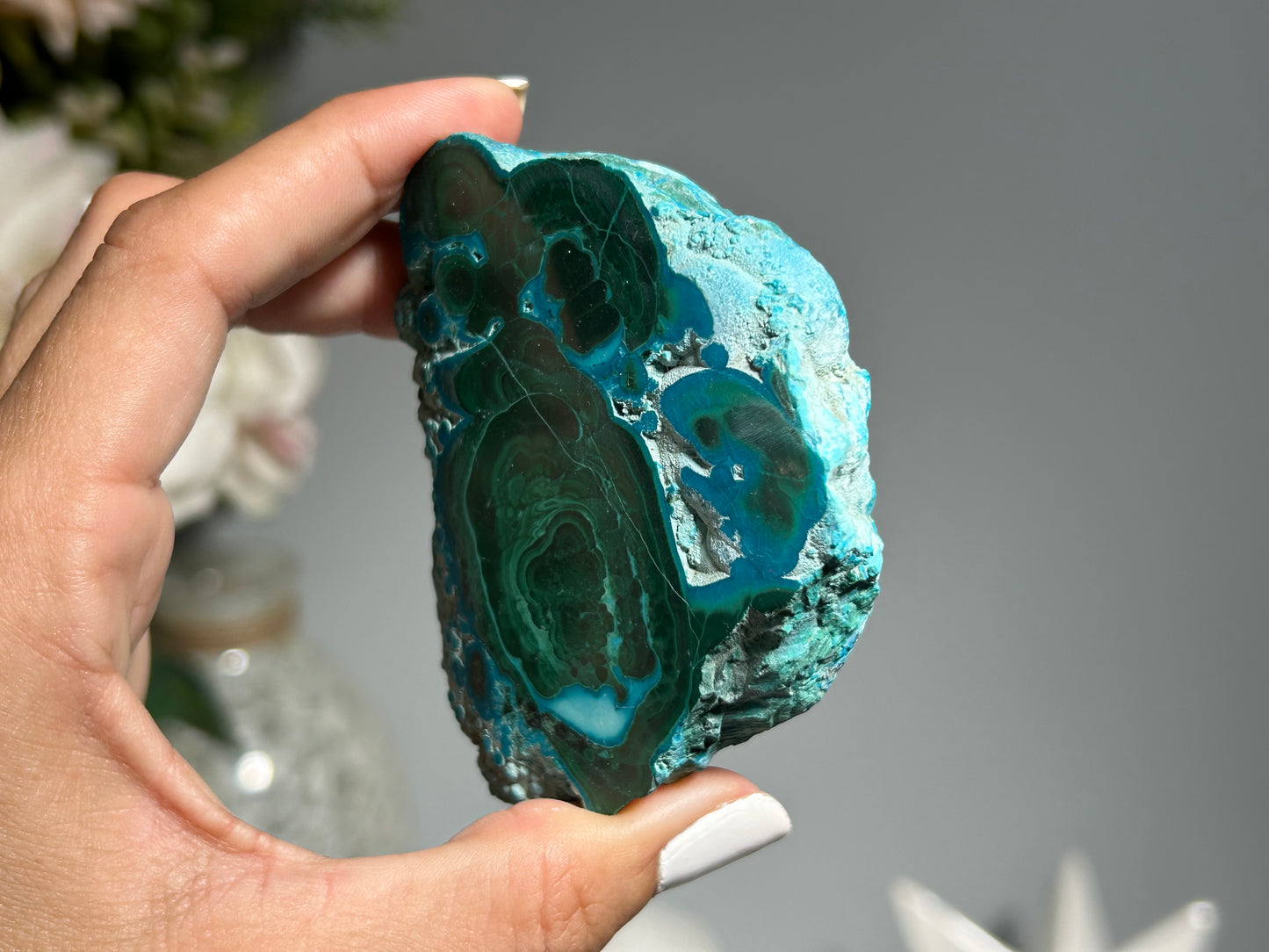 Malachite Chrysocolla Slab (3", 76mm)