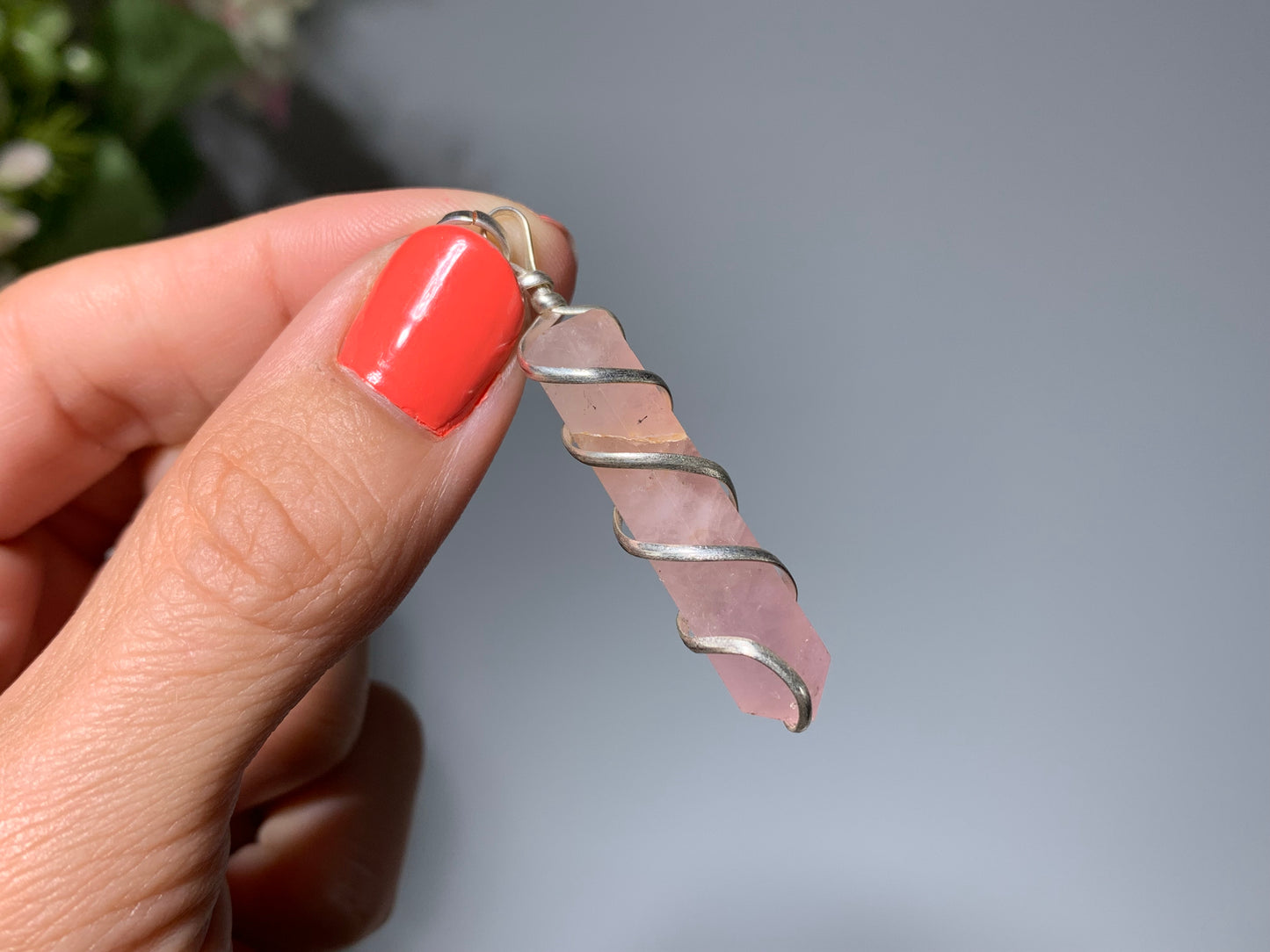 Bulk Rose Quartz Pendant (10pc)