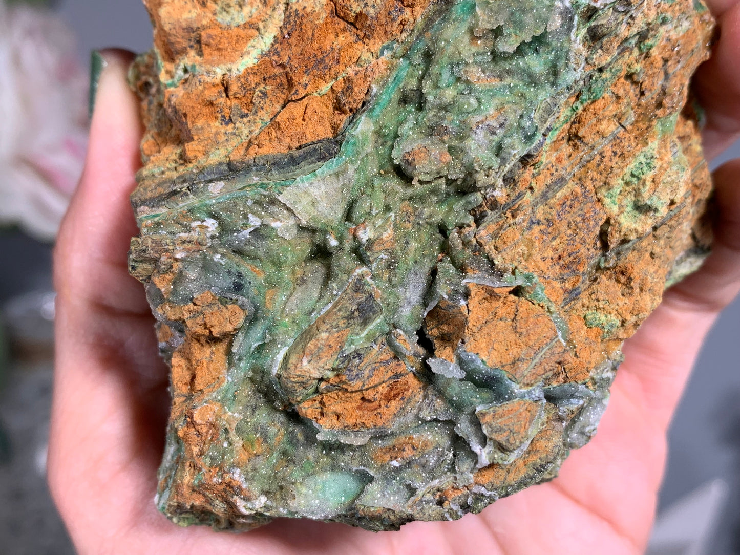 Druzy Chrysoprase (3.8", 96mm)