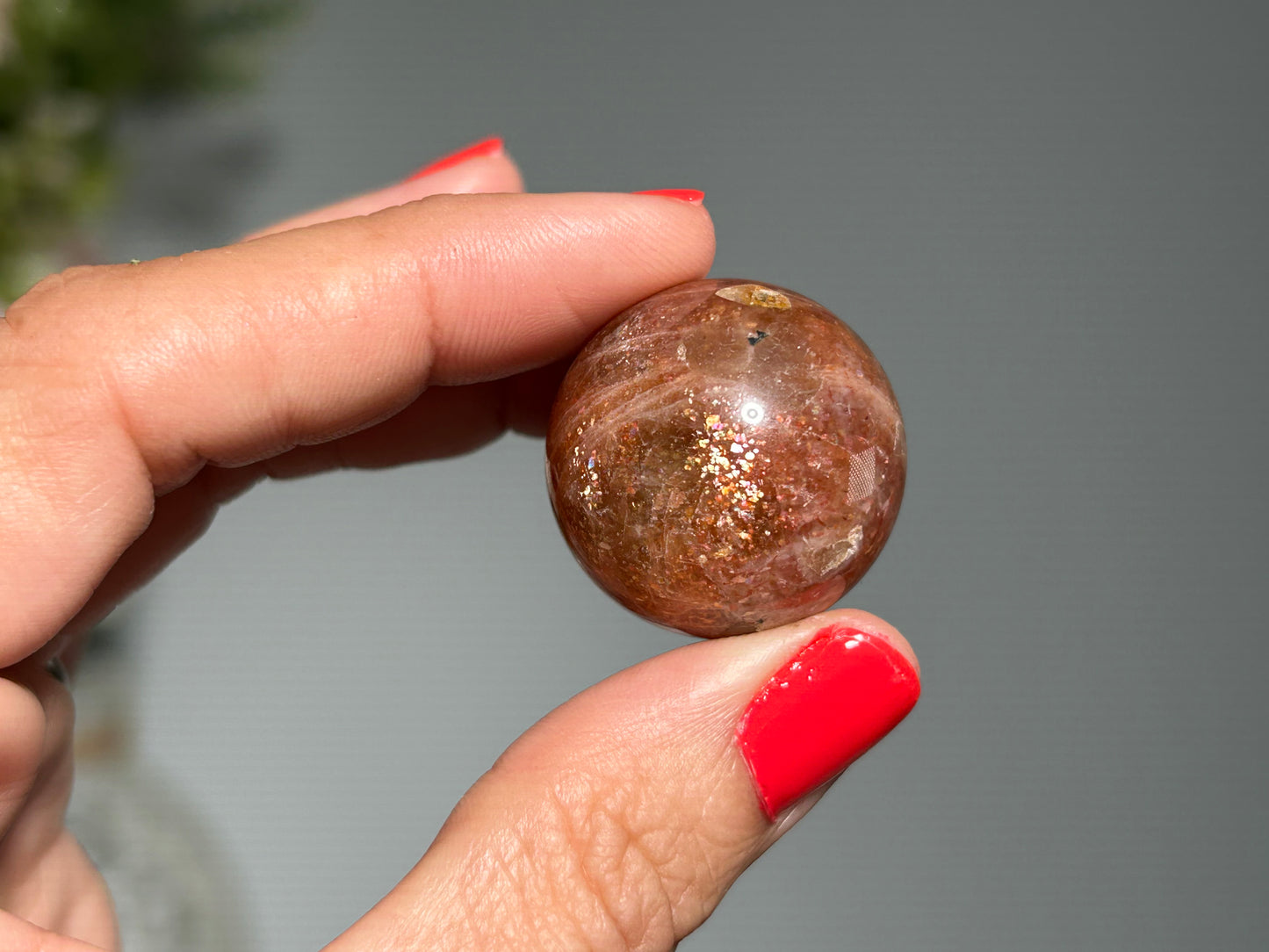 Confetti Sunstone Sphere (1", 26mm)