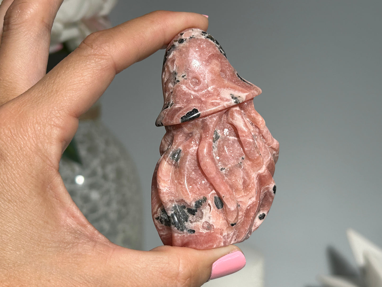 Rhodochrosite Jellyfish (3", 77mm)