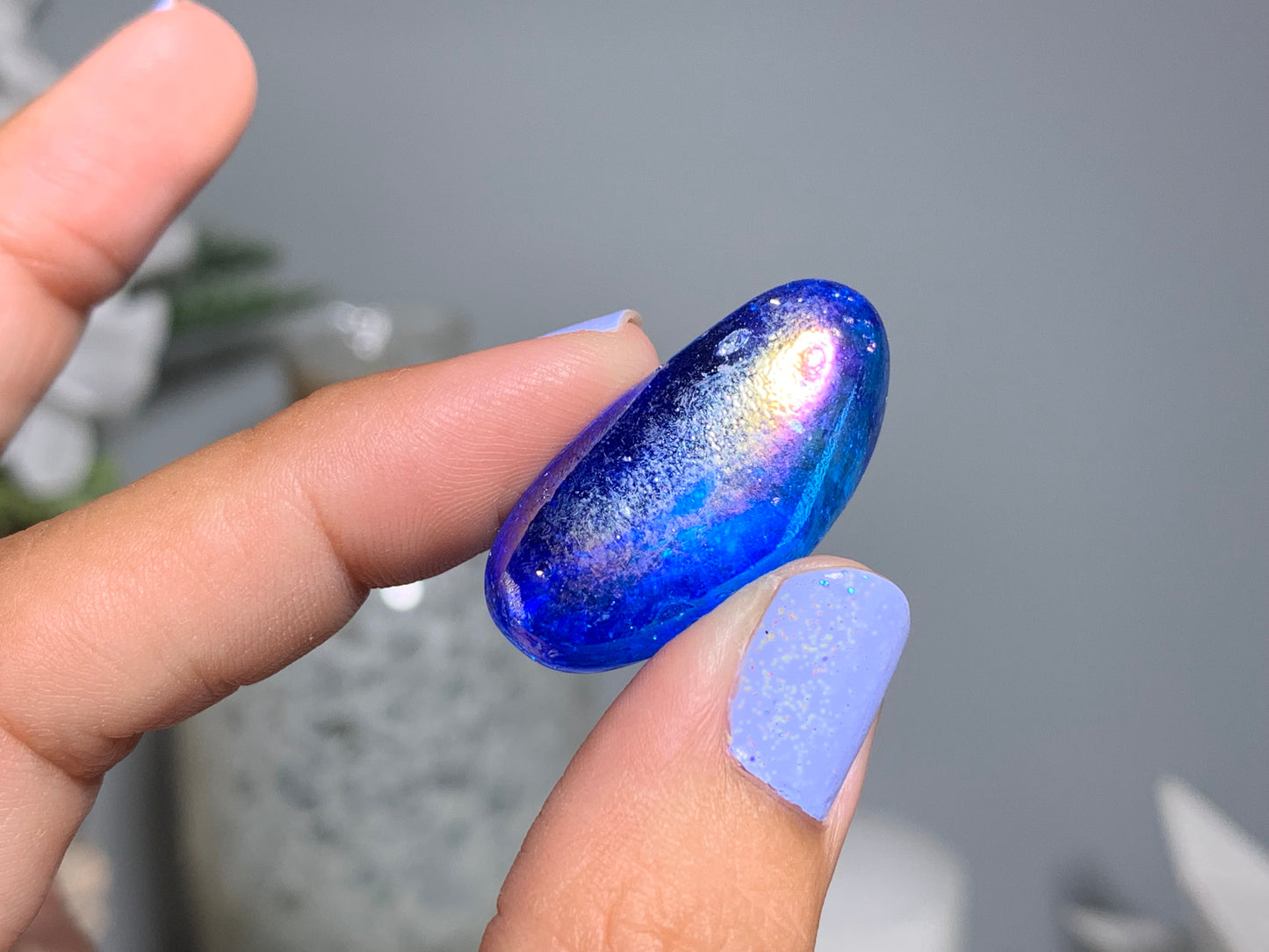 Tumbled Blue Aura Quartz