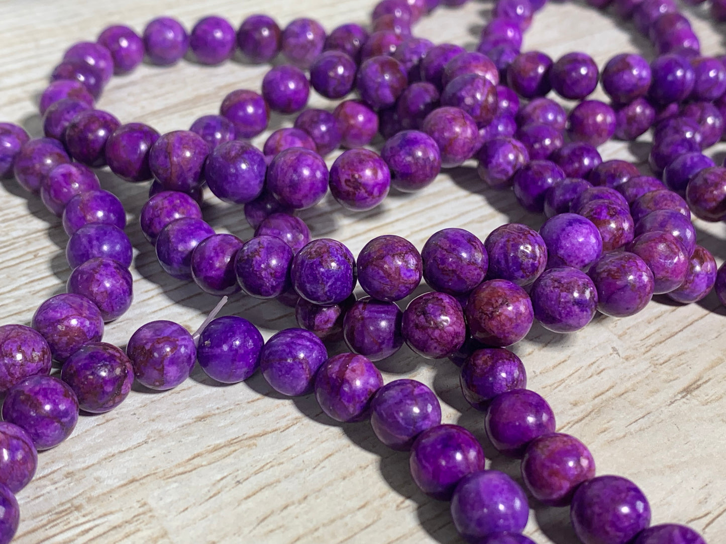 8mm Dyed Charoite Bracelet