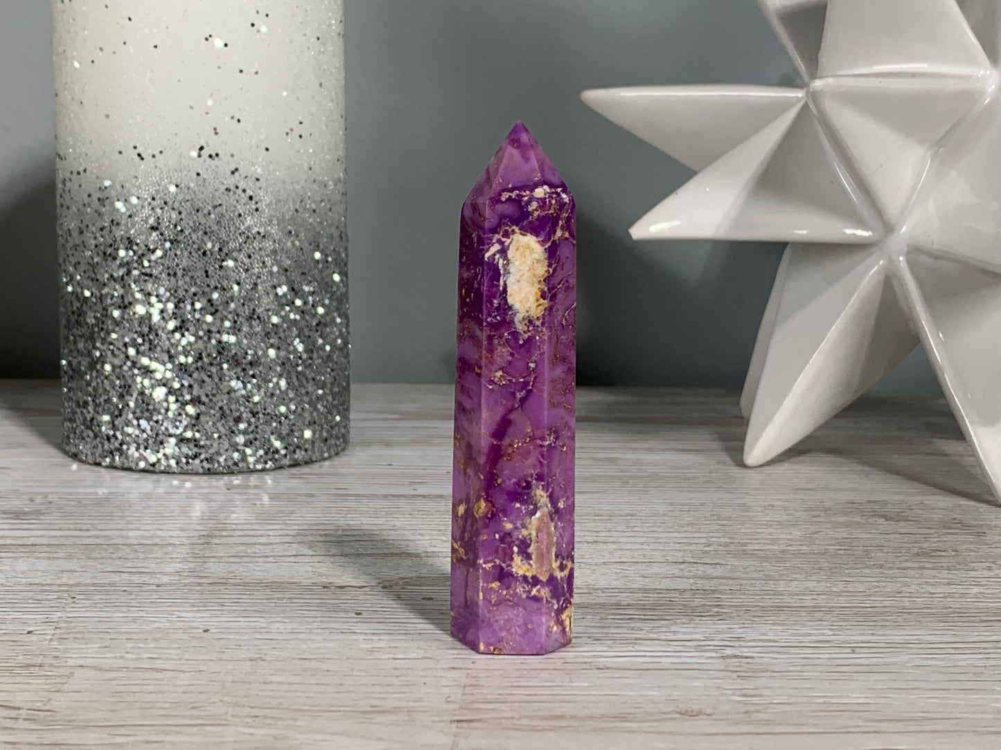 Purple Phosphosiderite Tower (3.7" 94mm)